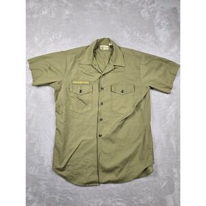 Vintage Boy Scouts of America Shirt Mens M Green Short Sleeve BSA Gorpcore Light